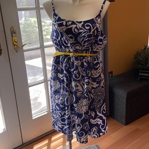22/24 LANE BRYANT ROYAL BLUE AND WHITE SUNDRESS
